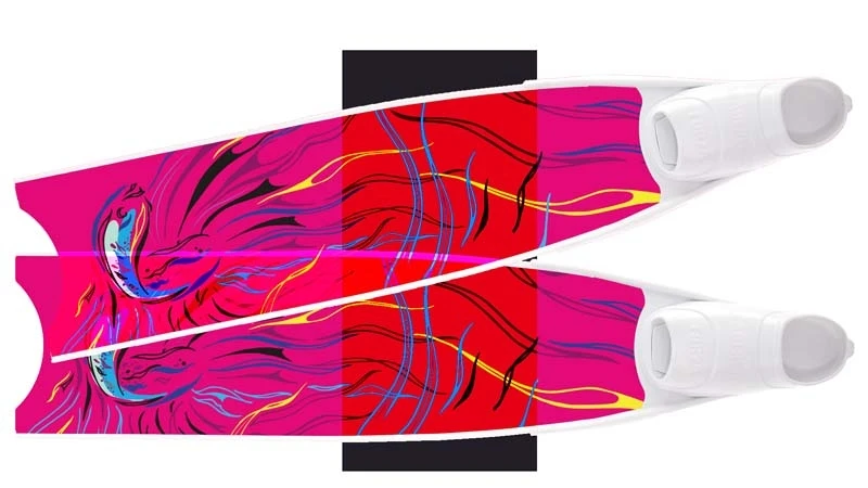 Palmes De Plongée Fibre De Verre PINK FISH SEMI-TRANSPARENT BI-FINS LEADERFINS 1 Palmes De Plongée Fibre De Verre PINK FISH SEMI-TRANSPARENT BI-FINS LEADERFINS