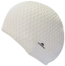 Bonnet De Bain Gaufré BUBBLE CAP BICE BLANC AQUARAPID