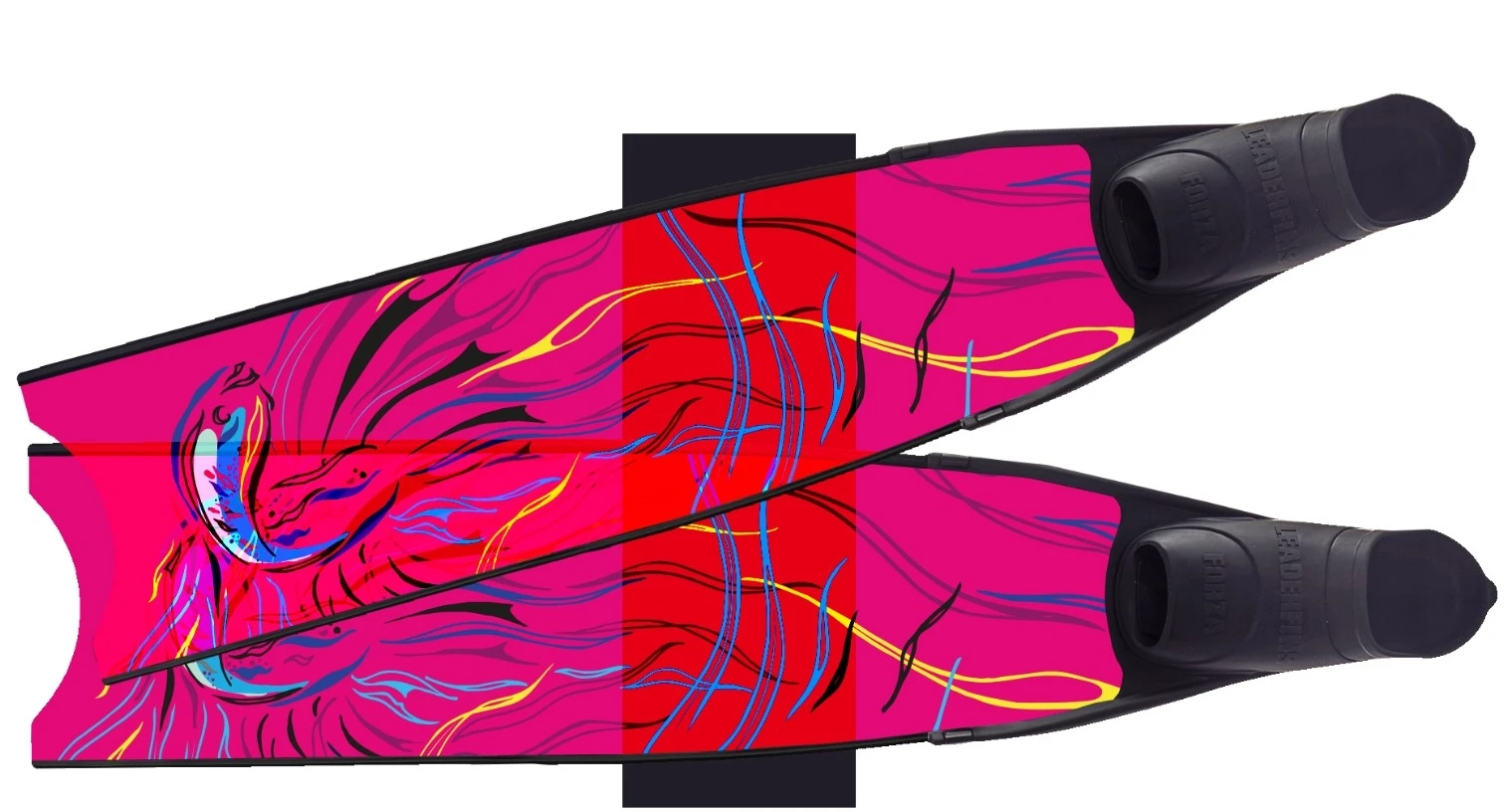 Palmes De Plongée Fibre De Verre PINK FISH SEMI-TRANSPARENT BI-FINS LEADERFINS 2 Palmes De Plongée Fibre De Verre PINK FISH SEMI-TRANSPARENT BI-FINS LEADERFINS – Image 2