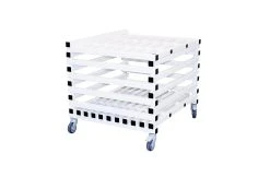 CHARIOT DE RANGEMENT AVEC COUVERCLE EN PVC GOLFINHO