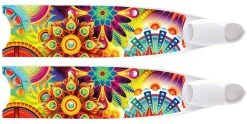 Palmes De Plongée Fibre De Verre PSYCHEDELIC SEMI-TRANSPARENT BI-FINS LEADERFINS