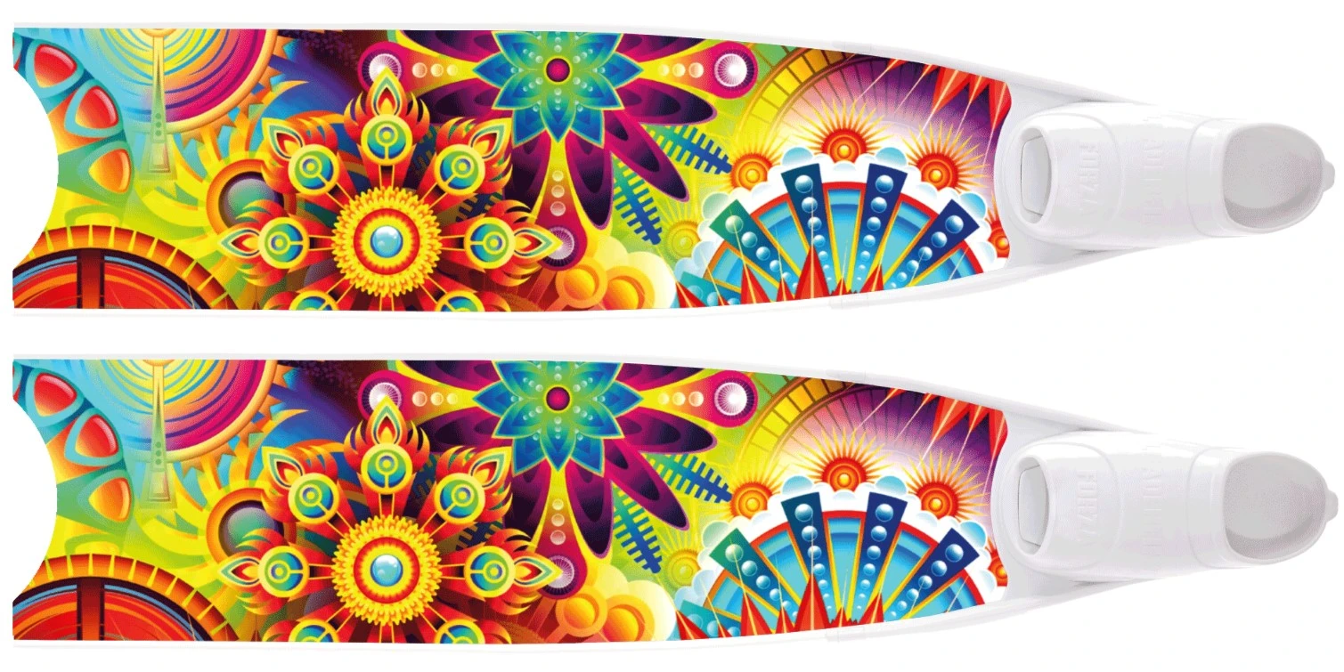Palmes De Plongée Fibre De Verre PSYCHEDELIC SEMI-TRANSPARENT BI-FINS LEADERFINS 1 Palmes De Plongée Fibre De Verre PSYCHEDELIC SEMI-TRANSPARENT BI-FINS LEADERFINS