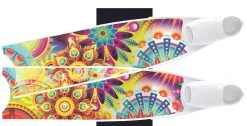 Alternative view of Palmes De Plongée Fibre De Verre PSYCHEDELIC SEMI-TRANSPARENT BI-FINS LEADERFINS