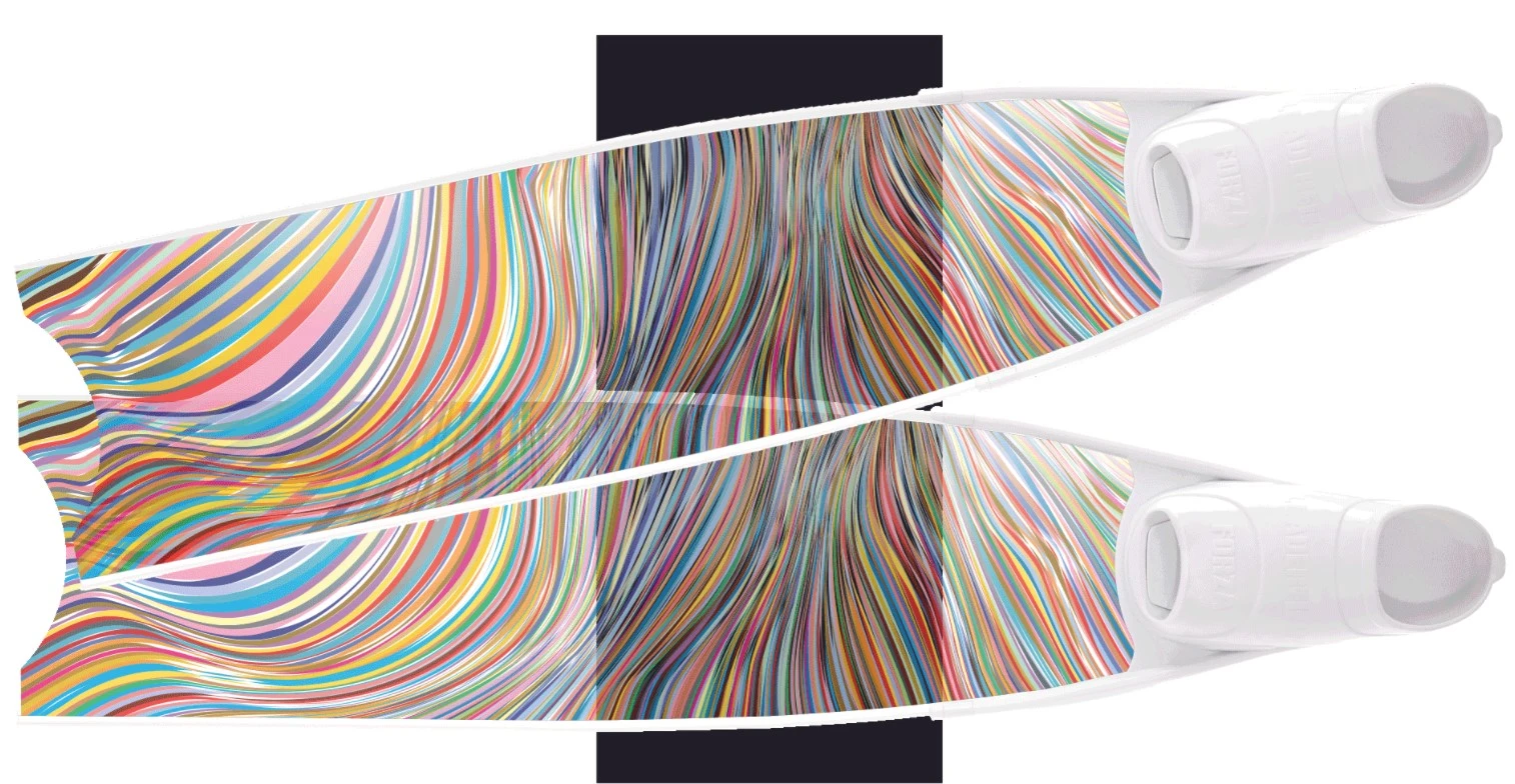 Palmes De Plongée Fibre De Verre RAINBOWLINE SEMI-TRANSPARENT BI-FINS LEADERFINS 2 Palmes De Plongée Fibre De Verre RAINBOWLINE SEMI-TRANSPARENT BI-FINS LEADERFINS – Image 2