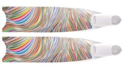 Palmes De Plongée Fibre De Verre RAINBOWLINE SEMI-TRANSPARENT BI-FINS LEADERFINS