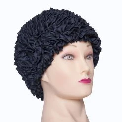 Bonnet De Bain à Volants "NERO NOIR CALUNEA"