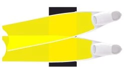 Palmes De Plongée Fibre De Verre YELLOW SEMI-TRANSPARENT BI-FINS LEADERFINS